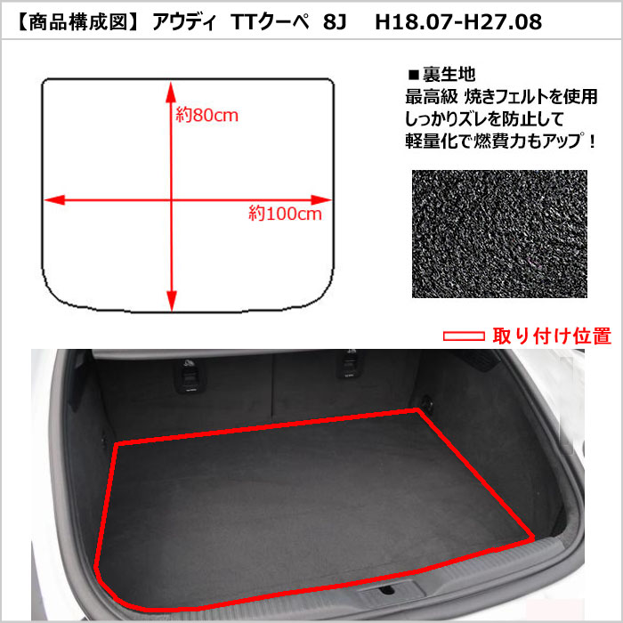 Aviles（アヴィレス） TTクーペ (A5) 8J系 ラゲッジマット フロア