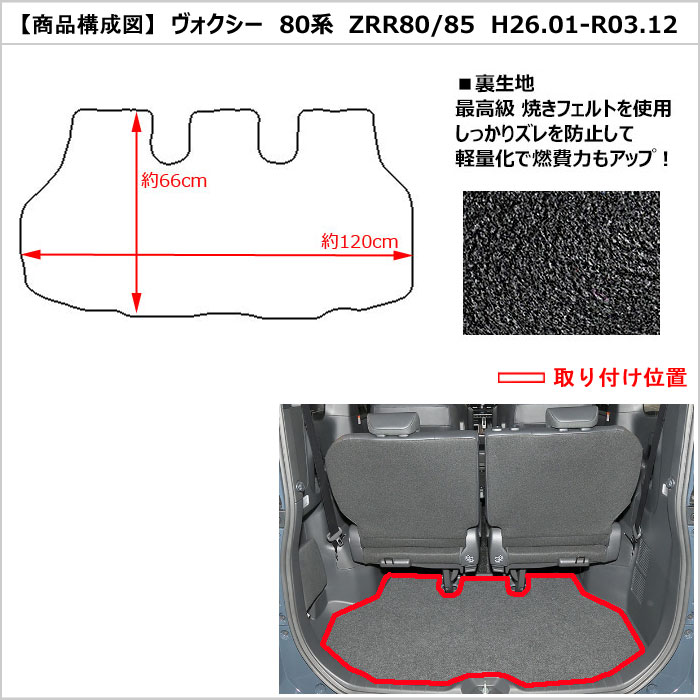 Aviles（アヴィレス） ノア ヴォクシー 80系 ラゲッジマット フロア