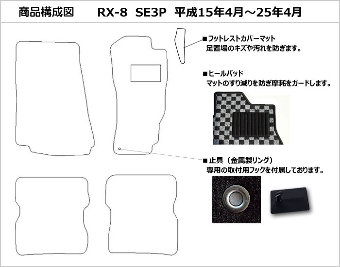 「厚さ20mm」RX-8 SE3P フロアマット「最高級フロアマット」 マツダ : ta000025615c : アヴィレスストア - 通販 -  Yahoo!ショッピング