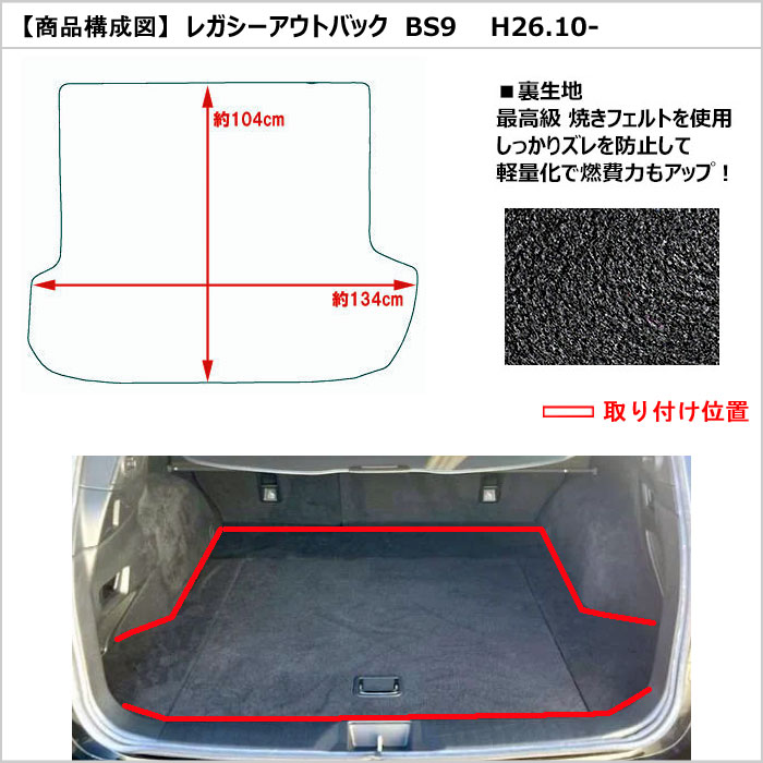 Aviles（アヴィレス） レガシィ アウトバック BS9 ラゲッジマット