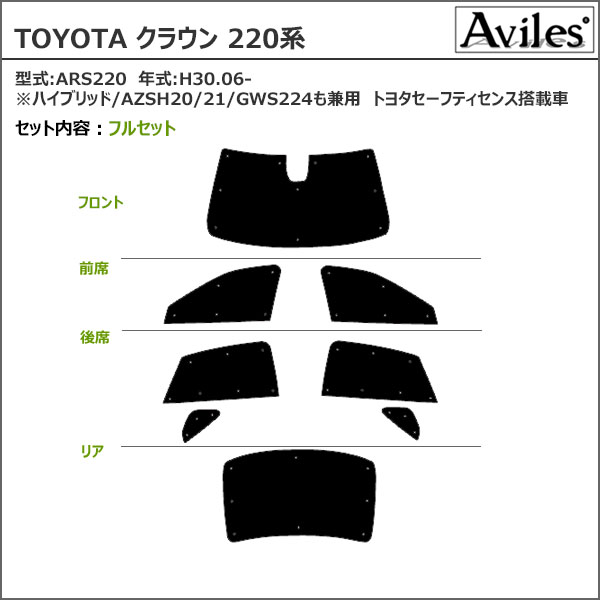 「9/1限定P１０倍」一台分 トヨタ クラウン 220系 ARS220 ガソリン ハイブリッド兼用 エコ断熱シェード クラウン サンシェード 車中泊  カーテン : ta000034508 : アヴィレスストア - 通販 - Yahoo!ショッピング