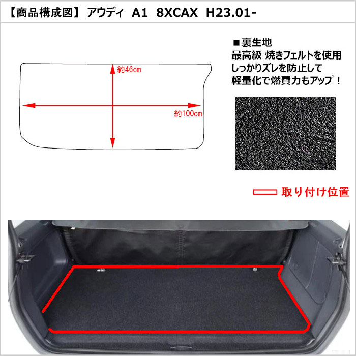 Aviles（アヴィレス） フォーツークーペ C451 ラゲッジマット フロア