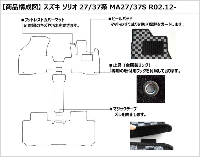 スズキ 新型 ソリオ ソリオバンディット MA27S MA37S フロア