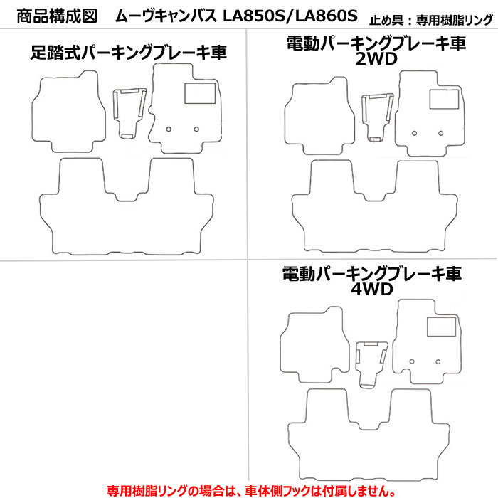 Aviles（アヴィレス） 新型 ムーヴキャンバス LA850S LA860S フロア