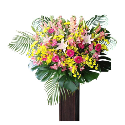 ポイント3倍】スタンド花(木製) 花色選べる5色 15000円(税別) 180cm位