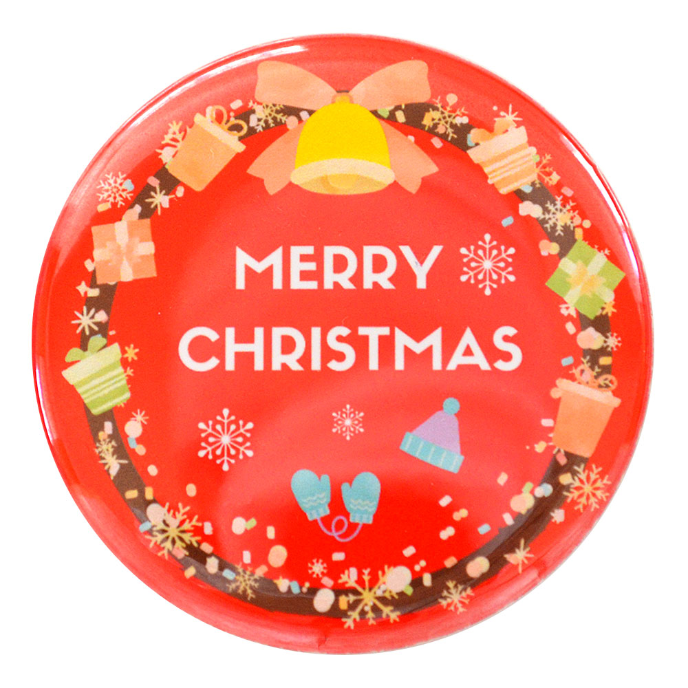 クリスマス 缶バッジ 丸型 直径37ミリ バッジ バッチ プレゼント x'mas