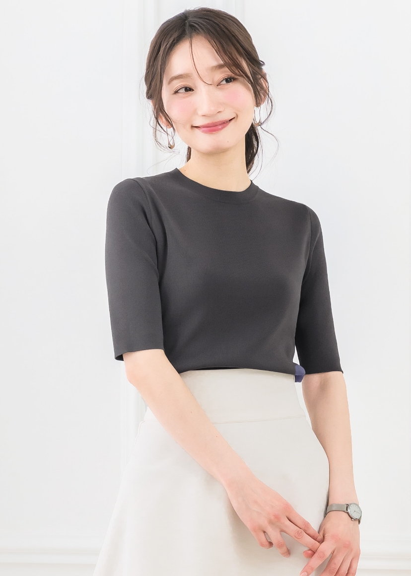 ELENA（エレナ） ニット トップス レディース 半袖 5分袖 7分袖 9分袖