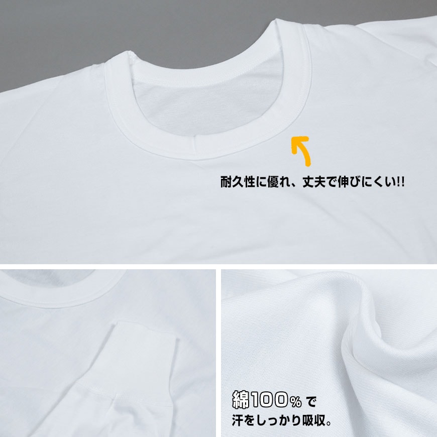 インナー メンズ 長袖 大きいサイズ 肌着 綿100% 2枚組 3L〜6L (下着 シャツ 男性 白 無地 tシャツ インナーウェア アンダーウェア  3l 4l 5l 6l) : 13-805 : すててこねっと ヤフー店 - 通販 - Yahoo!ショッピング