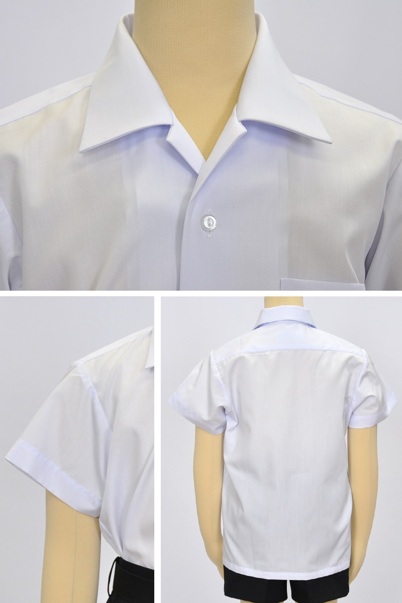 トンボ学生服 男子 半袖開襟カッターシャツ 110cmA〜150cmA (トンボ TOMBOW) (取寄せ)