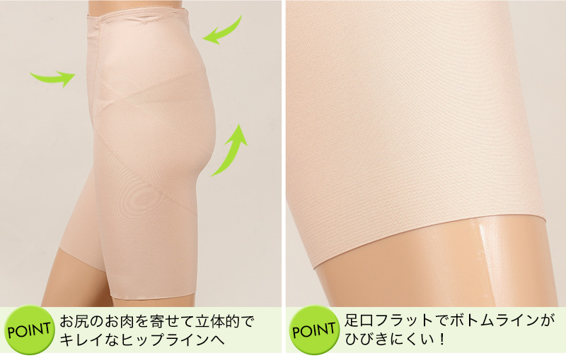 Wing SLIM up PANTS 64ベージュ 骨盤ガードル 4枚セット 骨盤メイク アツギ ヘムロングガードル ウエスト64〜82cm