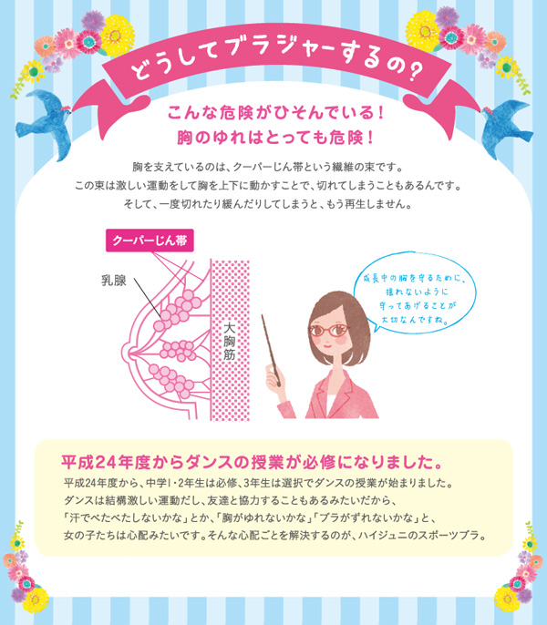 アツギ ハイジュニ はじめてブラ ふんわりカップ ノンワイヤーブラジャー A65〜C80 (ノンワイヤーブラ ジュニア 女の子 女子 小学生 中学生 Hijuni) (取寄せ)