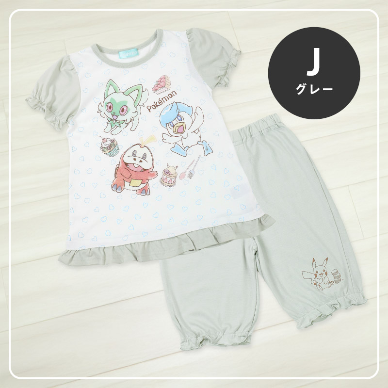 ポケモン パジャマ キッズ 半袖 半ズボン セット 女の子 110cm