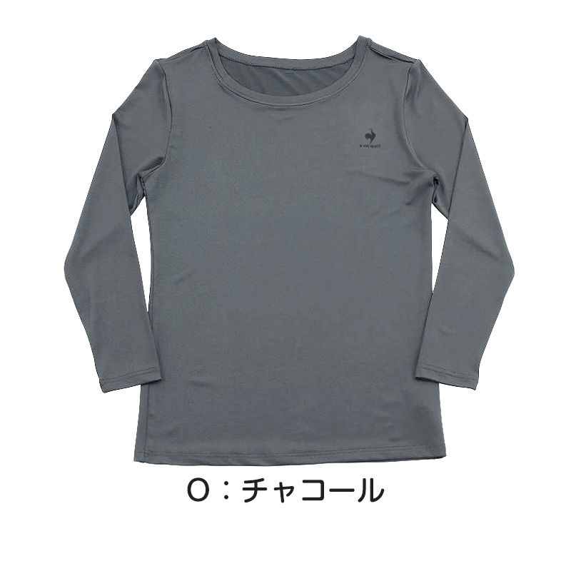 インナー レディース 長袖 ルコック M〜LL スポーツインナー 夏 UVカット 紫外線対策 下着 肌着 ラウンドネック トレーニング ウェア トップス フィットネス (在庫限り)