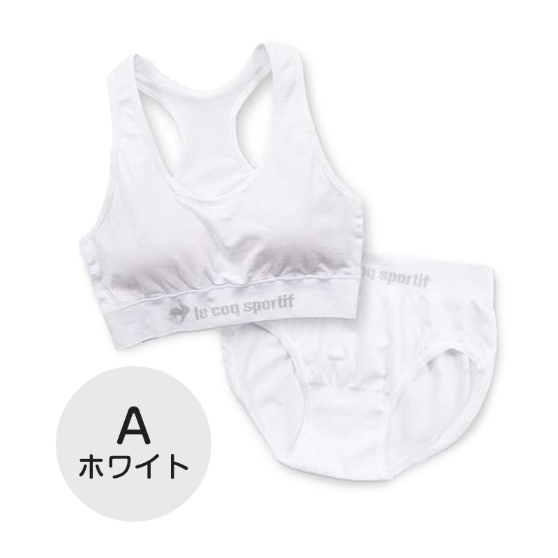 スポーツブラ ジュニアブラ セット ジュニア キッズ スポブラ 下着 上下セット 150〜165cm ショーツ ルコック 子供 下着 ブラジャー 女の子 ノンワイヤーブラ