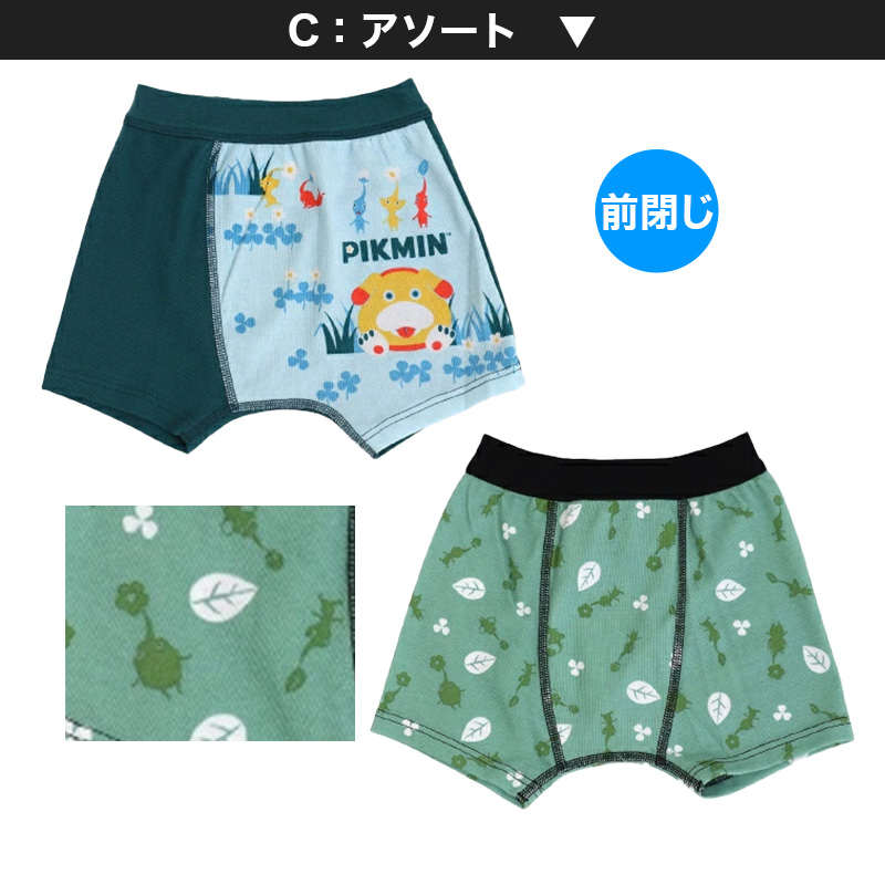 ピクミン ボクサーブリーフ 2枚組 110 120 130 cm 下着 男児 パンツ 綿 インナー 2枚セット おとこのこ コットン 入園祝い PIKMIN グッズ ピクミンガーデン 子供