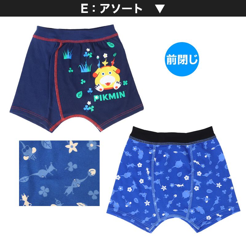 ピクミン ボクサーブリーフ 2枚組 110 120 130 cm 下着 男児 パンツ 綿 インナー 2枚セット おとこのこ コットン 入園祝い PIKMIN グッズ ピクミンガーデン 子供
