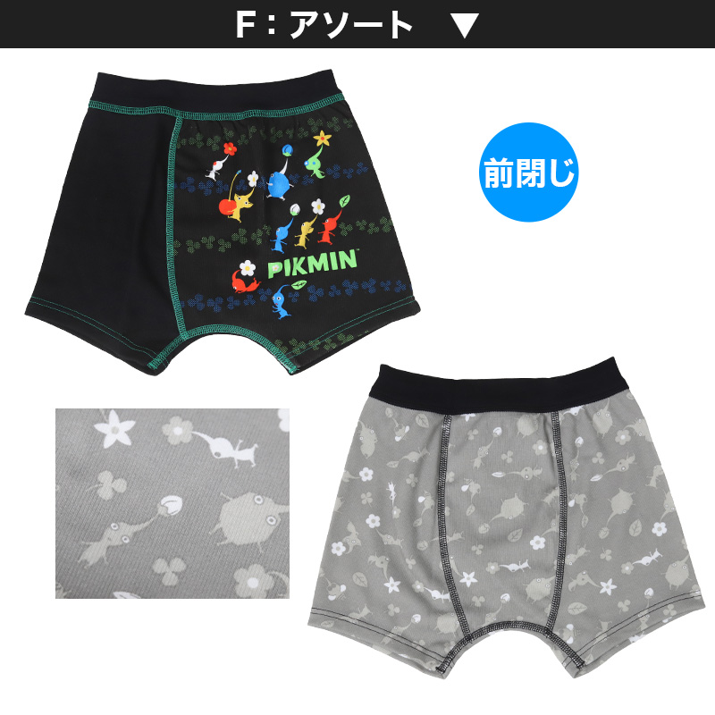ピクミン ボクサーブリーフ 2枚組 110 120 130 cm 下着 男児 パンツ 綿 インナー 2枚セット おとこのこ コットン 入園祝い PIKMIN グッズ ピクミンガーデン 子供