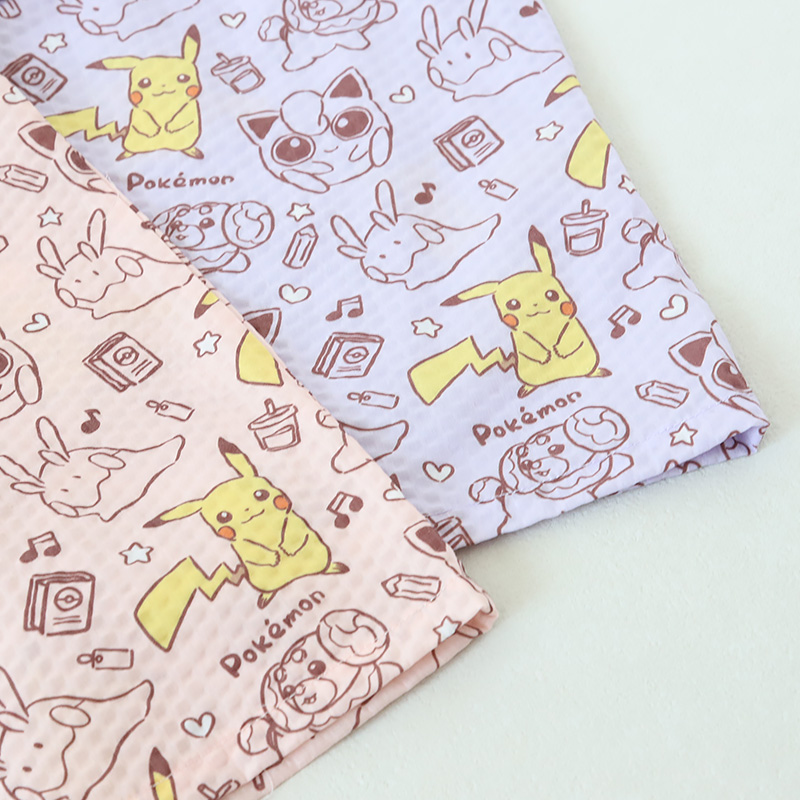 ポケモン 甚平 女の子 子供 キッズ ポケットモンスター 女児 かわいい 涼しい 110cm〜130cm じんべい パジャマ 110 120 130 夏 お祭り 子供服 (在庫限り)