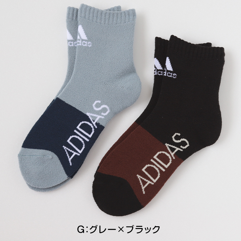 adidas（アディダス） 福助 靴下 レディース 2足組 23-25cm (adidas