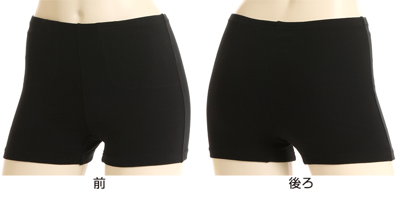 スパッツ 1分丈 黒 生理 防水 S〜L (生理用品 パンツ スクールインナー 下着 肌着 インナー 小さいサイズ サニタリーショーツ 中学生) (在庫限り)