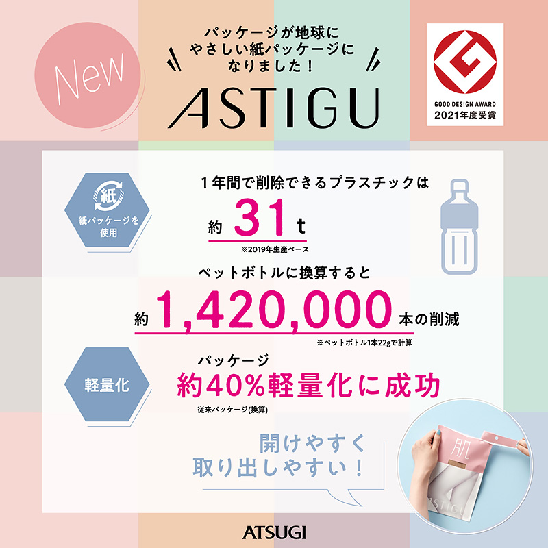 アスティーグ 肌 ストッキング レディース パンスト S-M〜L-LL ASTIGU パンティストッキング 婦人 黒 ベージュ ブラウン 伝線しにくい