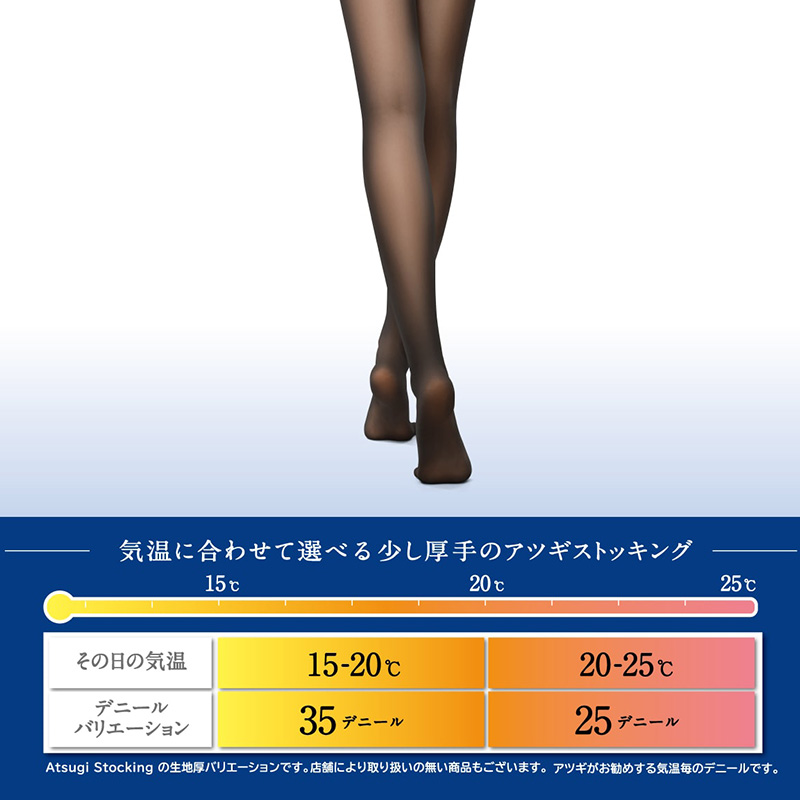 ストッキング アツギ レディース アツギストッキング 25デニール パンティストッキング 2足組 美しい M-L・L-LL ベージュ 肌色 黒 パンスト 透け感