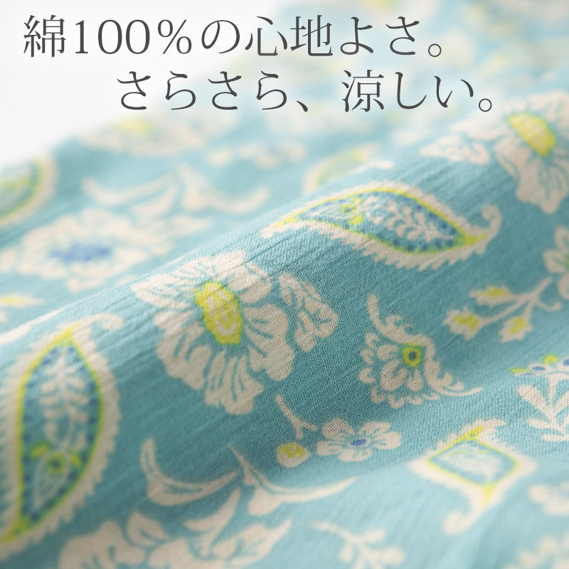 ステテコ レディース 夏 シャレテコ 部屋着 綿100% クレープ ワイドパンツ パジャマ 夏用 ルームウェア ひざ下 かわいい M〜LL ルームパンツ ボトムス ズボン