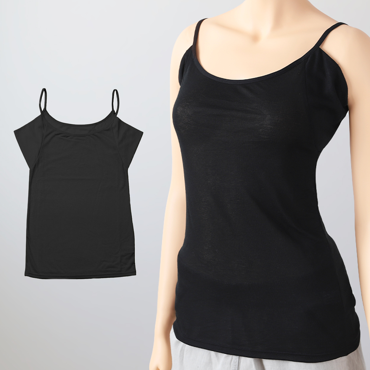 キャミソール 汗取り インナー レディース 肌着 脇汗パッド 汗ジミ 速乾 M-LL 汗染み防止 汗とり 下着 女性 婦人 薄手 M L LL (在庫限り)