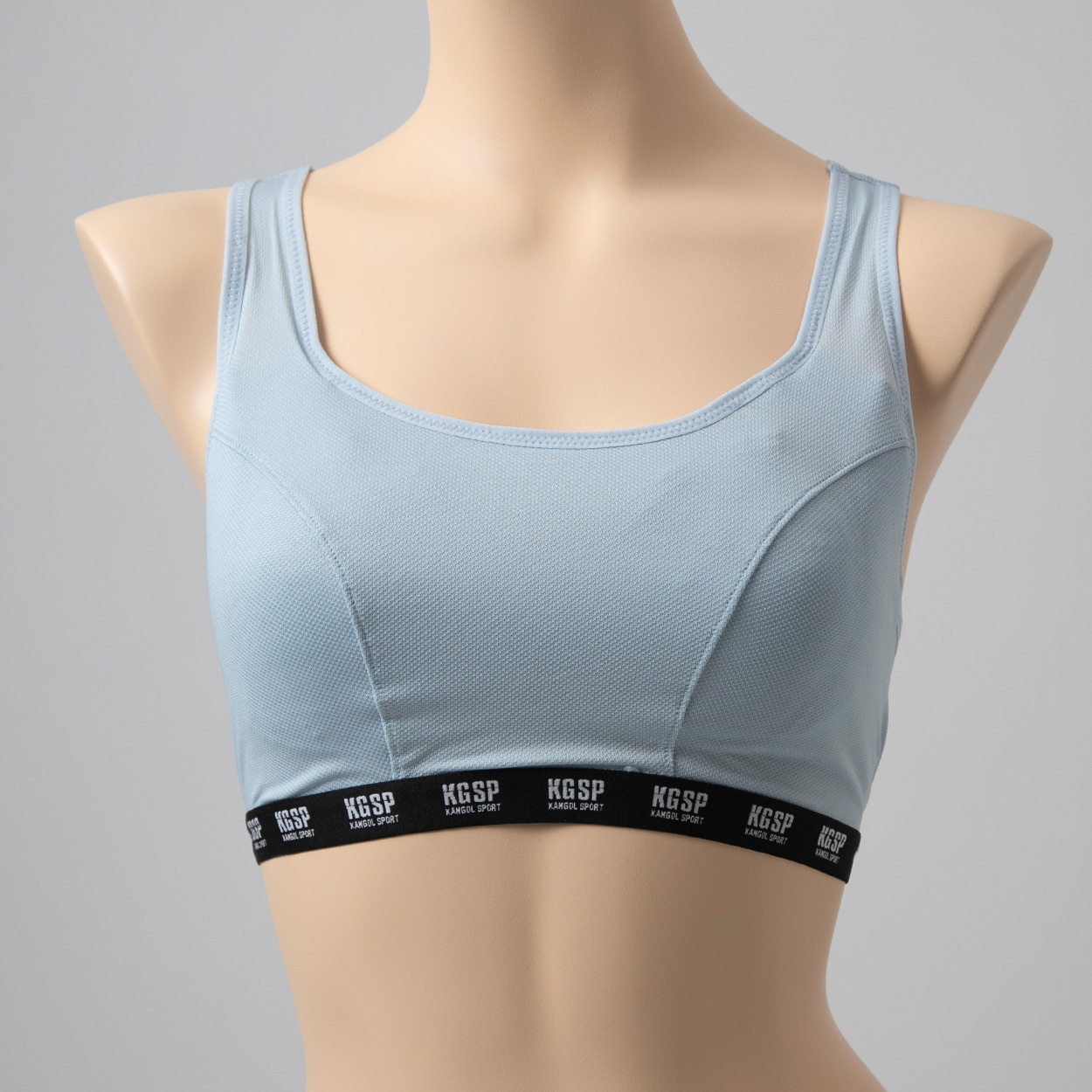 スポーツブラ ノンワイヤーブラ ジュニア ハーフトップ 一体型カップ付き 中学生 高校生 揺れない 運動 スポブラ 女子 キッズ KANGOL 小学生 150cm 160cm 165cm