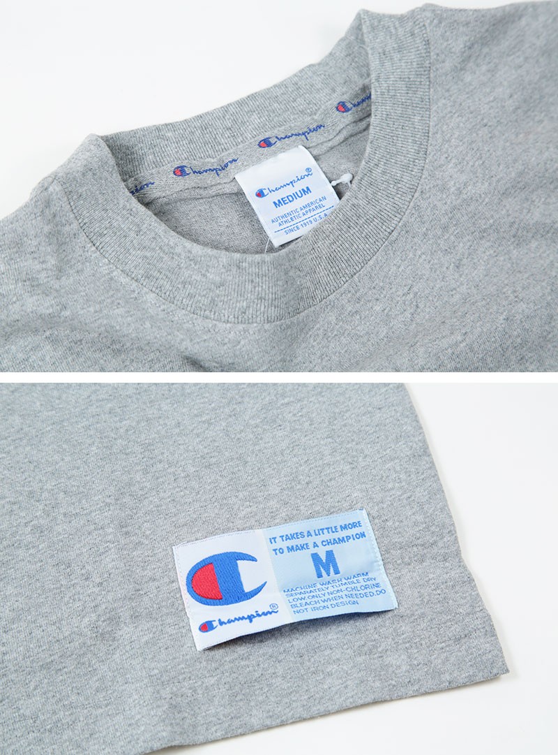 Champion 前身刺繍Tシャツ S〜XL (チャンピオン 綿100％ 半袖