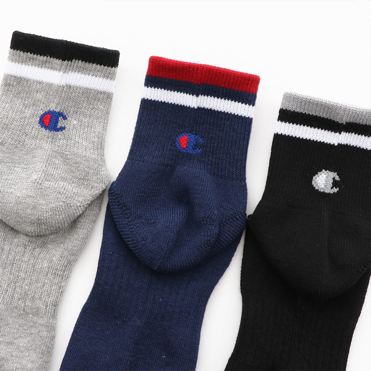 Champion ハーフパイル クォーターレングスソックス 3足組 23-25cm〜27