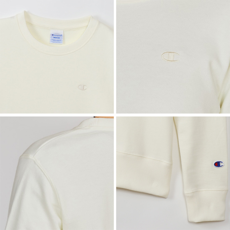 Champion / スウェット/XL/コットン/WHT/無地 Champion（チャンピオン） スウェット レディース プルオーバー 裏起毛