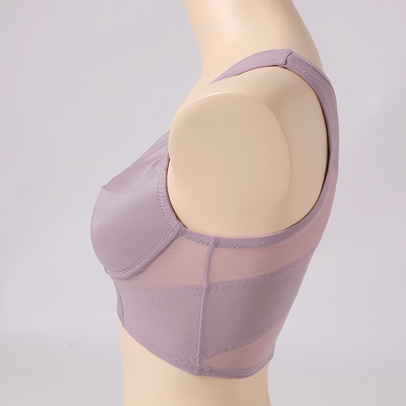 ハーフトップ 巻き肩対策 補正下着 レディース ノンワイヤーブラ モールドブラ シームレス 補整 下着 M〜LL インナー 女性 婦人 ブラジャー 姿勢矯正 引き締め