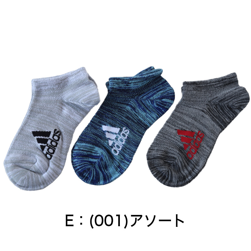 adidas 子供 靴下 メッシュ スニーカーソックス 3足組 19-21cm〜23-25cm アディダス キッズ ソックス くるぶし セット ３足組