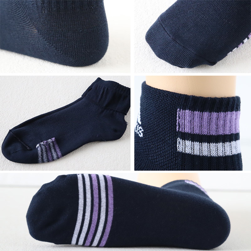 靴下 レディース ショート ソックス 女子 くるぶし丈 3P adidas 19-21/22-24cm (アディダス 綿混 女 セット まとめ買い フクスケ 福助 消臭 ) (在庫限り)