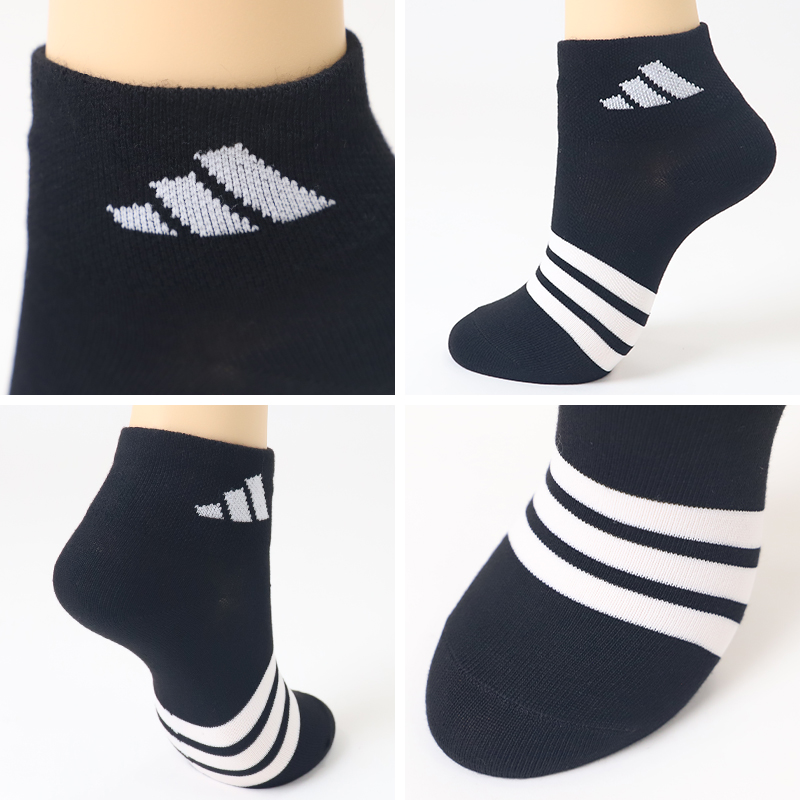 靴下 レディース ショートソックス スニーカー 女子 adidas 中学生 高校生 3足組 23-25cm アディダス くるぶし ワンポイント 丈夫 スポーツ 迷彩 (在庫限り)