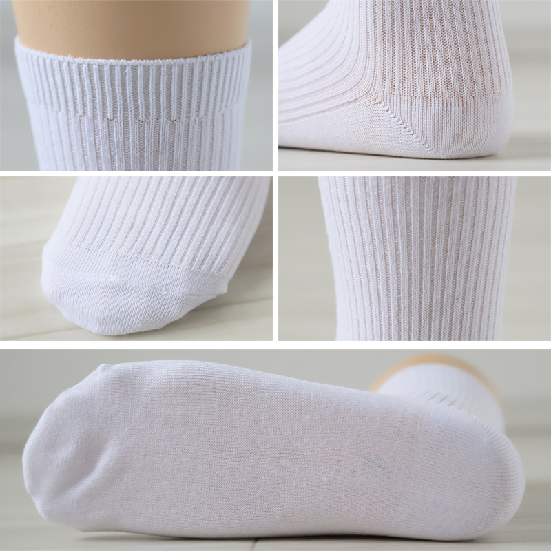 福助 スクールソックス 5足組 クルー丈 無地 男子 女子 通学 靴下 13-15cm〜24-26cm 小学生 中学生 レディース 白 黒 ネイビー 子供 学校 セット (在庫限り)