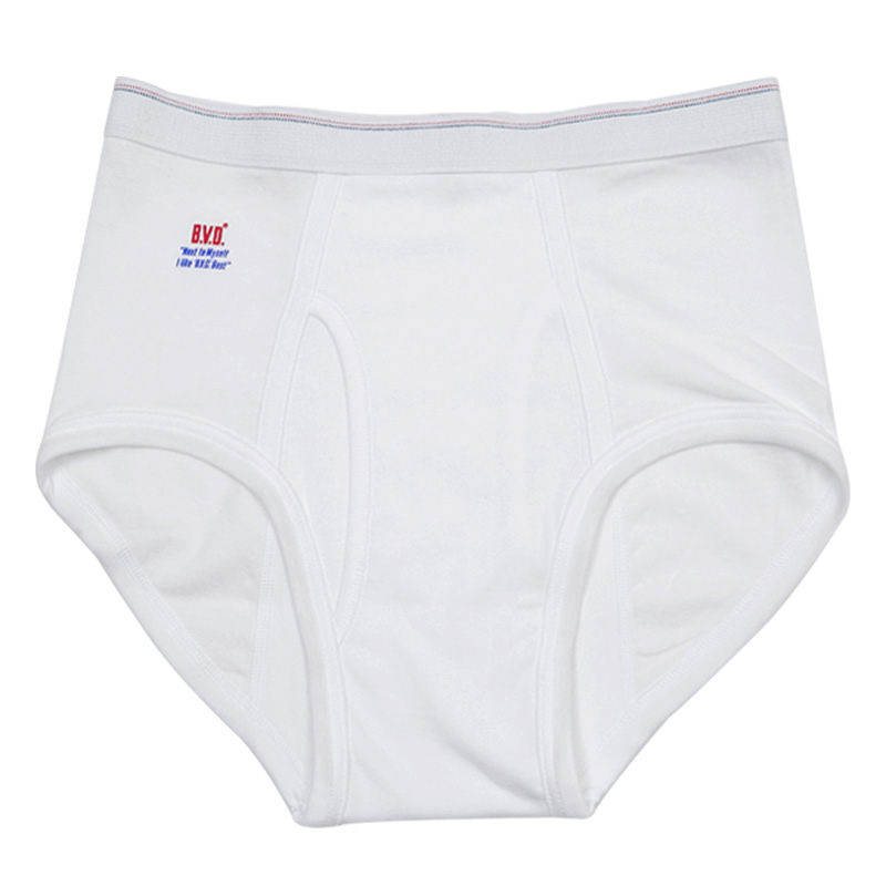 BVD メンズブリーフ はき込み深め 綿100% S〜L (コットン 前開き 下着 肌着 インナー 男性 紳士 パンツ ボトムス 白 ホワイト S M L)