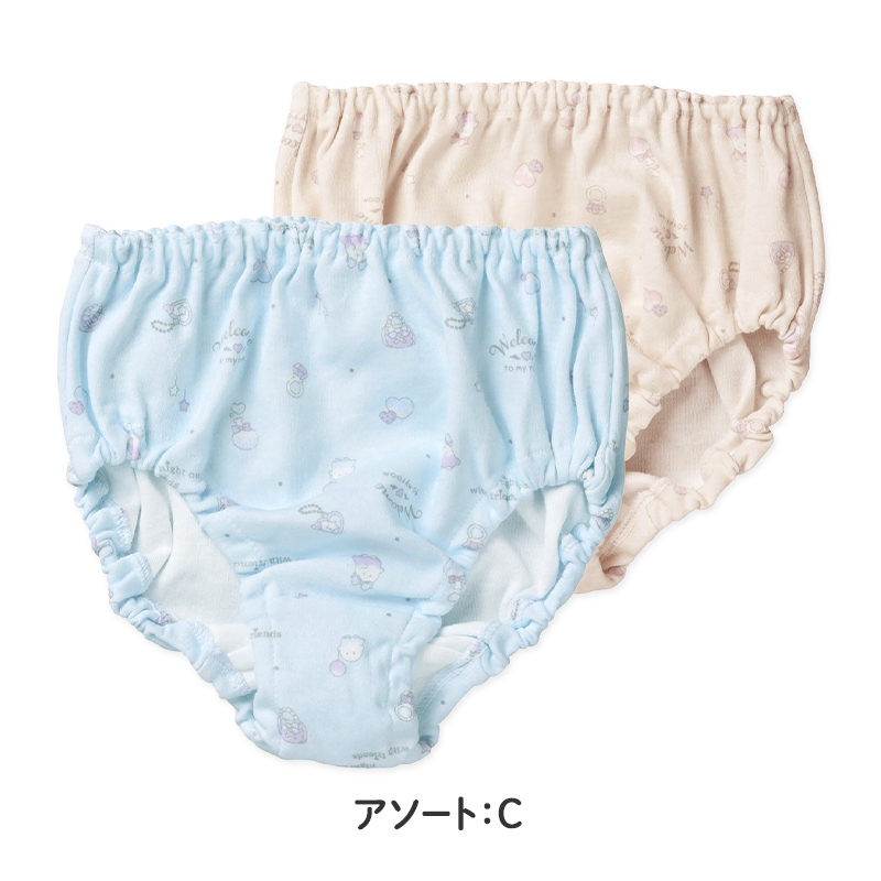 女の子 ショーツ 綿100％ 日本製 パンツ 2枚組 140 150 160 165cm キッズ 下着 コットン ガールズ セット 動物柄 かわいい 敏感肌 通気性 2枚セット