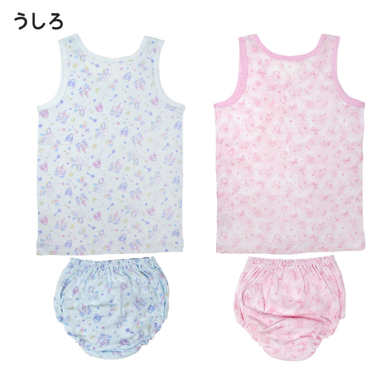子供 下着 タンクトップ ショーツ 上下セット 女の子 インナー 2セット 100cm〜140cm キッズ 肌着 女児 子ども 色違い 綿100% 2枚