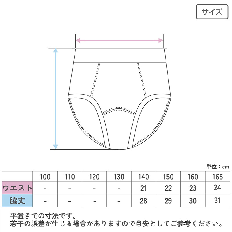 サニタリーショーツ 2枚組 ジュニア ポケット付き 生理用ショーツ DRY 140 150 160 165cm 小学生 中学生 高校生 ドライ 快適 ムレにくい ウエスト二重構造