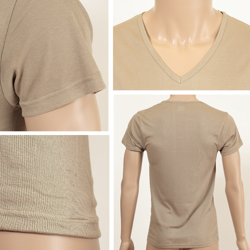 【高機能インナー】HERMES インナーシャツ ジップアップネック 綿混・きりっぱなし】UネックTシャツ EE3315A :メンズ トップス