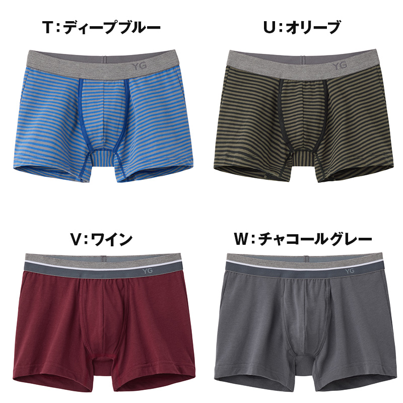 グンゼ ボクサーパンツ 綿 メンズ 前開き ボーダー 無地 杢 柄 M〜LL YG ワイジー ボクサーブリーフ コットン ボクサー 男性 下着 肌着 インナー パンツ (在庫限り)