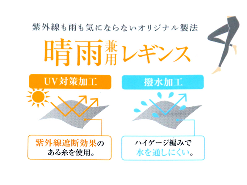 グンゼ レギンス レディース 10分丈 ずれない 50デニール M〜LL スパッツ UVカット 紫外線 濡れにくい 撥水 ズレにくい 夏 夏用 通年 梅雨 GUNZE M L LL