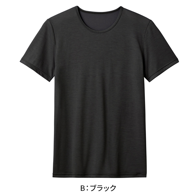 アセドロン クルーネック Tシャツ グンゼ 鹿の子 クールマジック メンズ M〜LL 吸汗速乾 消臭 丸首 半袖 肌着 夏 プレゼント ギフト 父の日