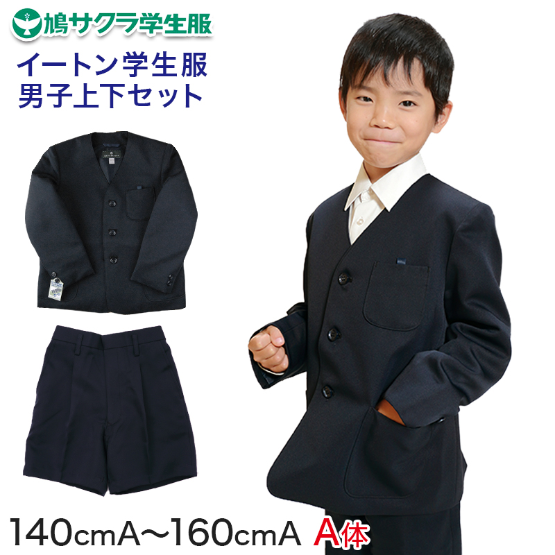 イートン学生服 男子上下セット 半ズボン 小学生 140cmA〜160cmA (鳩サクラ ハトサクラ ハトザクラ 男の子) (送料無料) (取寄せ)  : hato02-s : すててこねっと ヤフー店 - 通販 - Yahoo!ショッピング