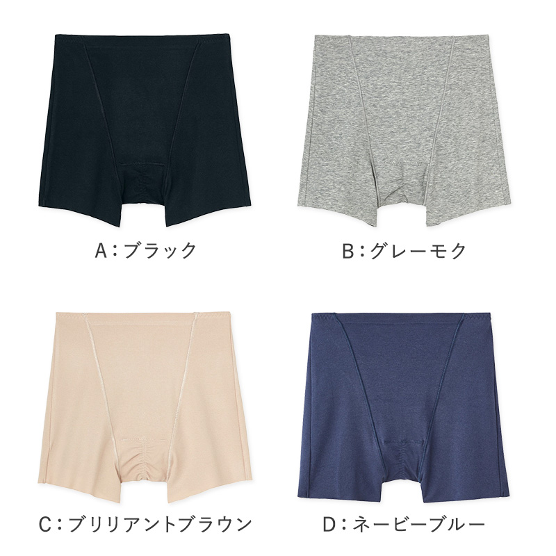 GUNZE（グンゼ） サニタリーショーツ 綿 ボクサー 羽根つき 1分丈