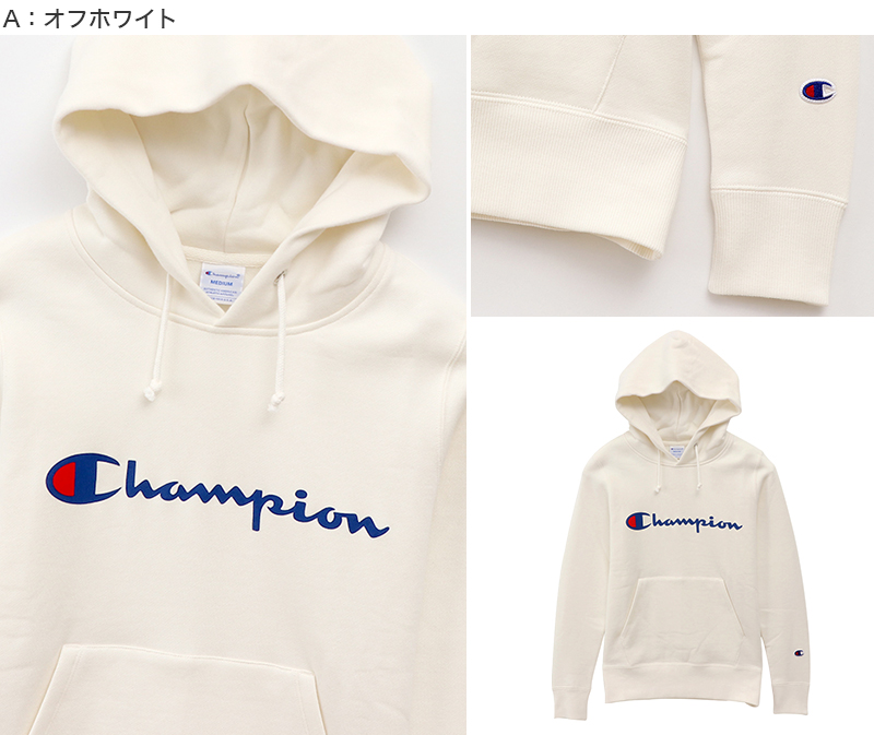 Champion レディース プルオーバー スウェットパーカー M・L (ロゴ