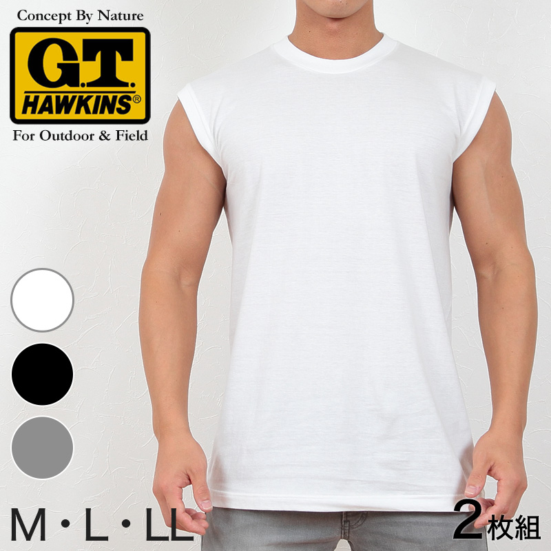 グンゼ インナーシャツ 綿100% サーフシャツ 2枚組 HK10182 メンズ ブラック 日本M (日本サイズM相