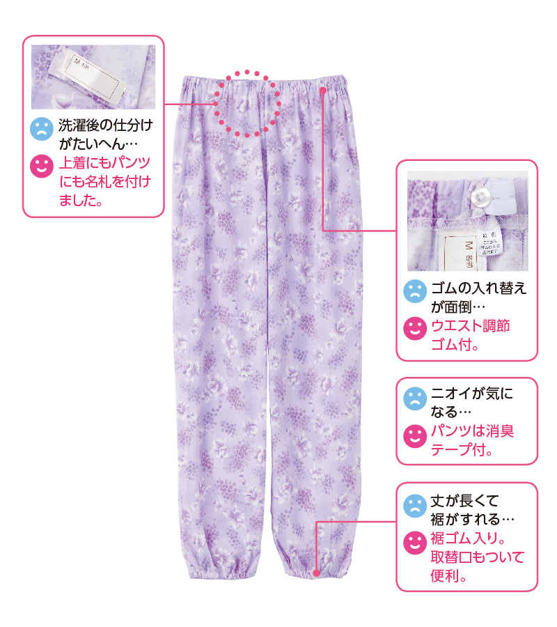 婦人 パジャマ パンツ S〜LL (レディース ズボン ボトム ) (取寄せ)